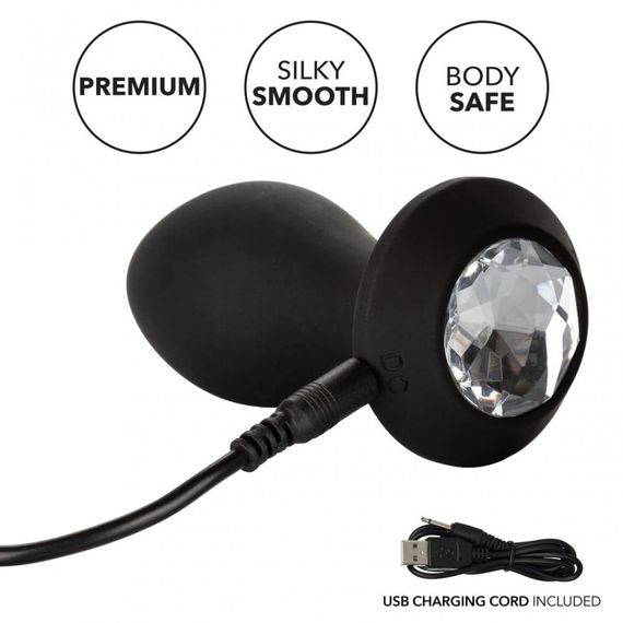 Анальна пробка із вібрацією Crystal Probe камінь прозорий California Exotic sexstyle | Зображення 12