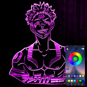 Акриловий світильник-нічник керування з телефона Ремен Сукуна (Магическая Битва) tty-n001002