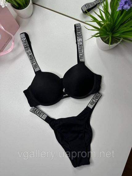 Комплект жіночої нижньої білизни Victoria's Secret Вікторія Сікрет модель Rhinestone зі стразами | Зображення 1
