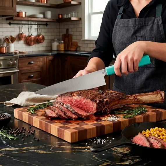 Ніж кухонний Butterfork Chef’s Knife AR-RPM9 ABS Turquoise Green | Зображення 2