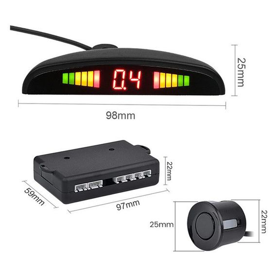 Парковочная система на 4 датчика парковки парктроник Assistant WM-252 Parking Sensor | Зображення 1