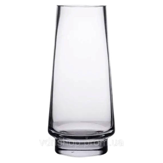 Стеклянная декоративная ваза для цветов 30 см прозрачная ваза для интерьера 2.6 л HP-10-19