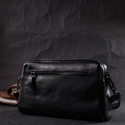 Сумка Vintage Жіноча з м&apos;якої натуральної шкіри Чорна (22375) | Зображення 7