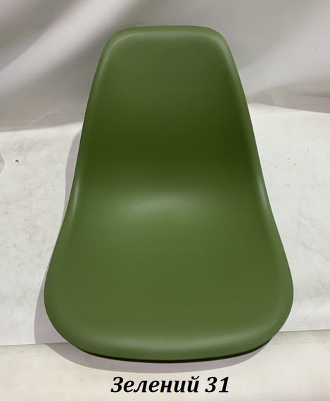 Стул обеденный пластиковый на буковых ножках Nik N Eames DSW, цвет сиденья Зеленый 31 | Зображення 1