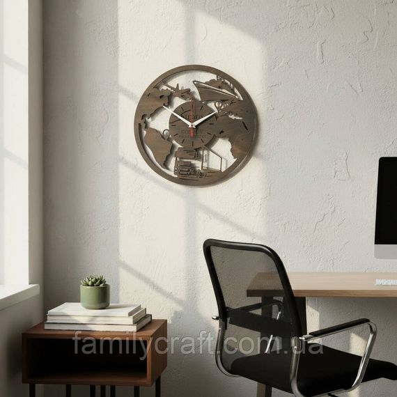 Брендированные настенные часы для логистики, подарок транспортной компании, деревянные часы 35 см