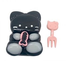 Игрушка антистресс с рыбой и вилкой "Кот" 9 см