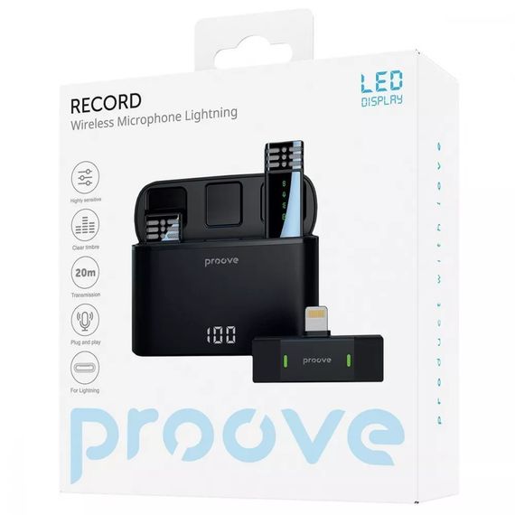 Бездротовий петличний мікрофон Proove Record для iphone Lightning | Зображення 3