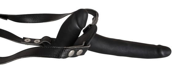 Страпон - Double Strap On Black Silicone | Зображення 2