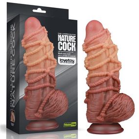 Фалоімітатор - Dual-Layered Silicone Cock With Rope 9.5" Flesh Sex Aura