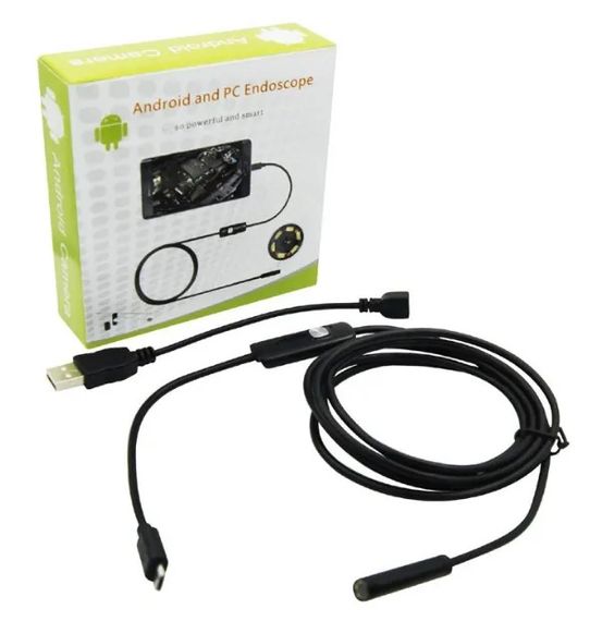 Камера Ендоскоп Android та PC Endoscope · Гнучка USB камера 2 метра · Ендоскопічна камера для смартфона, планшета, ноутбука | Зображення 4