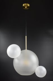 Люстра світлодіодна підвісна LED світильник для квартири на стелю лед 26700 Бронза 50-180х51х51 см.