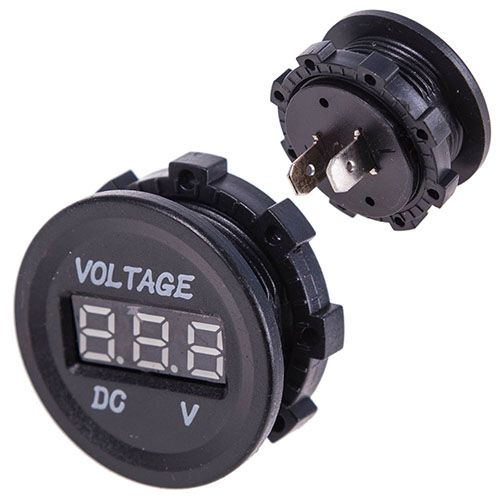 Вольтметр в планку 12-24V BLUE