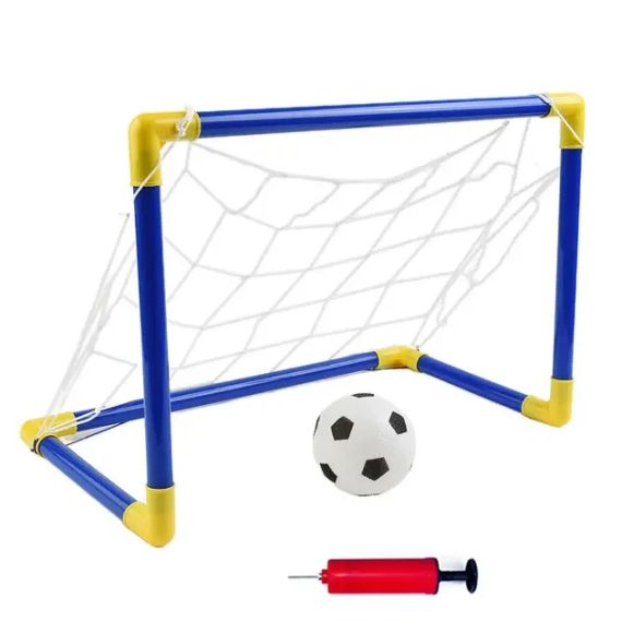 Игровой набор Мини Футбол "Складные ФУТБОЛЬНЫЕ ВОРОТА" 56см Anjanle Футбольный набор с насосом и мячом | Зображення 1