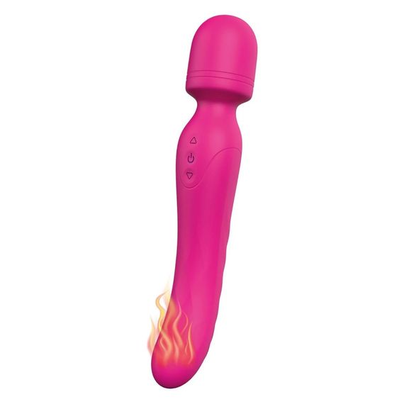 Вибратор-микрофон с подогревом Dream Toys Essentials Heating Bodywand, розовый, 23 × 3,6 см Sex Aura | Зображення 2