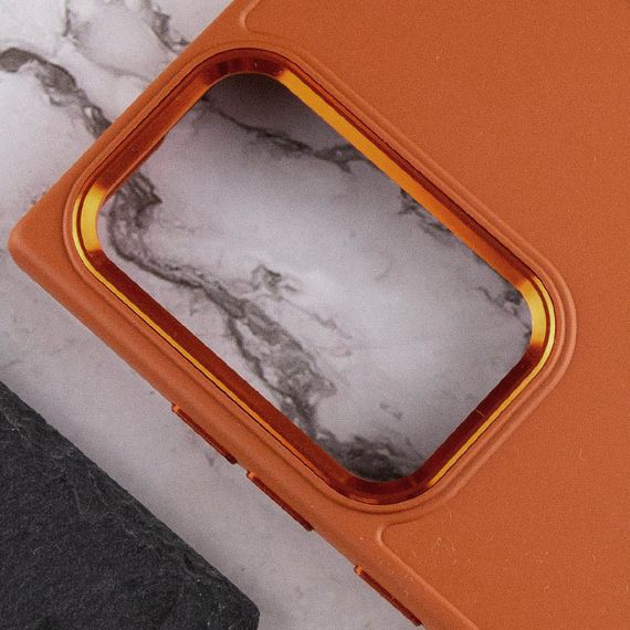 TPU чохол Bonbon Metal Style для Samsung Galaxy S24 Ultra Помаранчевий / Papaya | Зображення 3