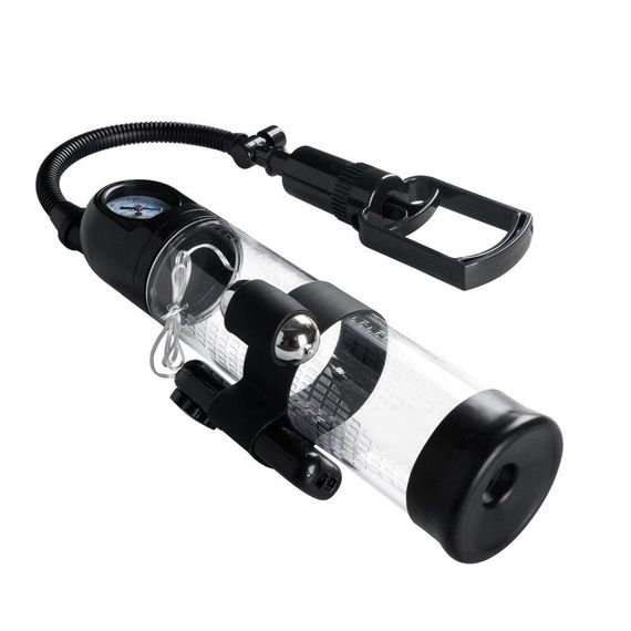 Вакуумная помпа с вибрацией Boss Series: Powerpump MASTER Vibrating - Black&Clear, BS6000034 sexstyle | Зображення 5
