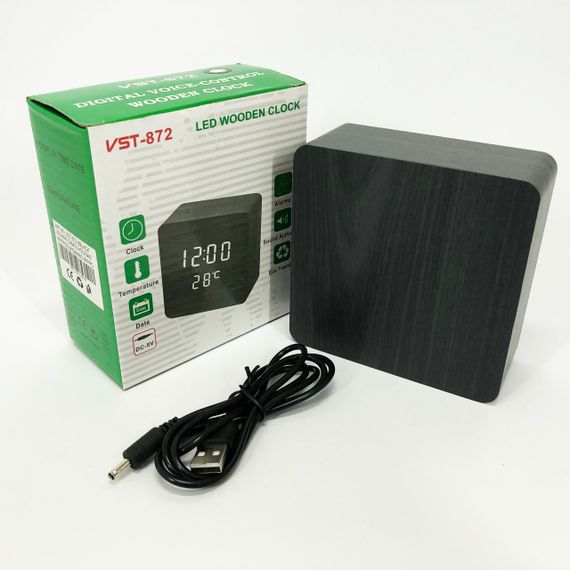 Настільний годинник зі світловим циферблатом VST-872-6, Настільний цифровий електронний годинник led HU-67 | Зображення 1