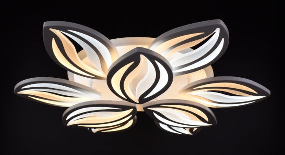 Люстра світлодіодна стельова LED світильник для квартири на стелю лед з пультом 25941 Білий 10х70х70 см. | Зображення 1