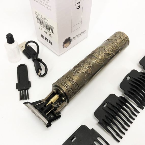 Машинка для стрижки волосся Vintage T9-1 BRONZE 4 насадки | Зображення 4
