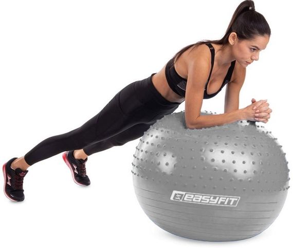 М'яч для фітнесу EasyFit 85 см сірий (EF-3013-GY) | Зображення 2