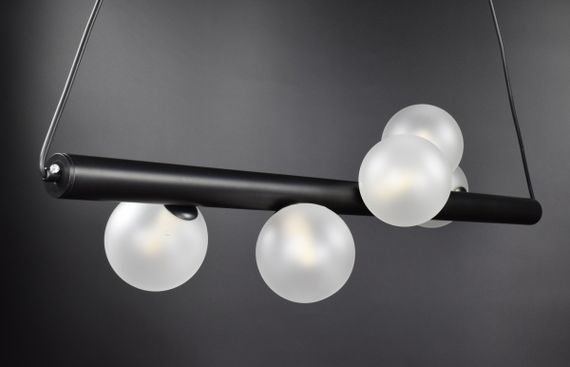 Люстра підвісна на 5 лампочок 26928 Чорний 30-160х25х85 см.