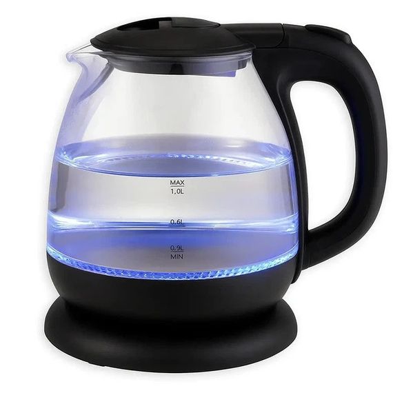 Скляний електрочайник Domotec MS-7910 1л 1650 Вт з LED підсвічуванням LD-41 | Зображення 2