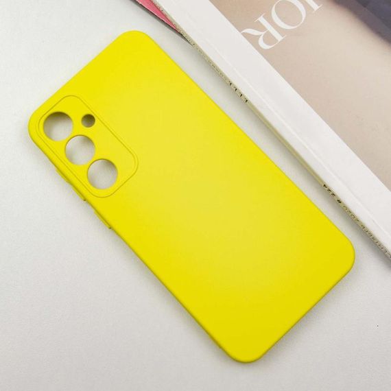 Чохол TPU GETMAN Liquid Silk Full Camera для Samsung Galaxy S24+ Жовтий / Flash | Зображення 1