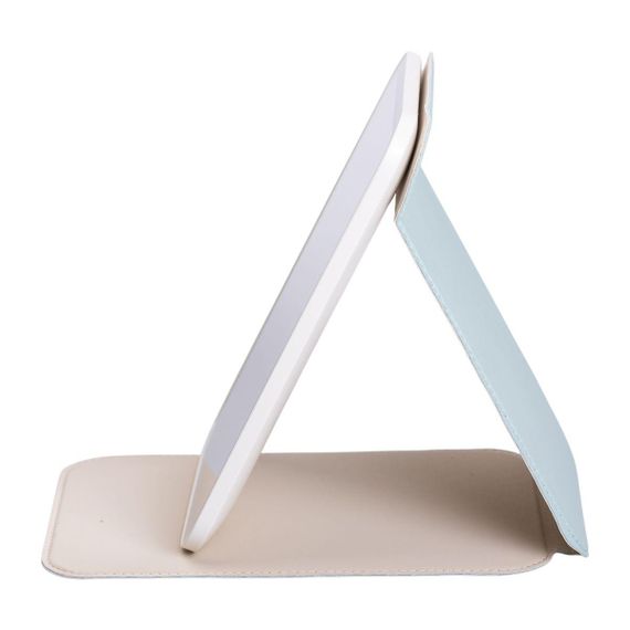 Дзеркало з лед підсвічуванням настільне складне 19.5х13.5 см косметичне для макіяжу Зелене HP-10-8AGR | Зображення 5