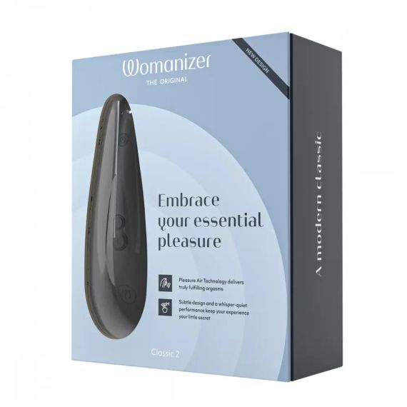 Вакуумний кліторальний стимулятор Womanizer Classic 2 Black Sex Aura | Зображення 9