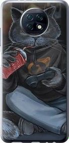 Чохол на Xiaomi Redmi Note 9T gamer cat із силікону FCh_033217