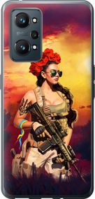 Чехол на Realme GT Neo 2 Украинка с оружием "5316u-2489-17620"