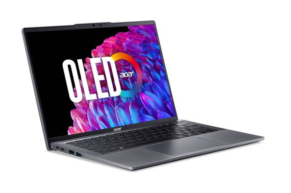 Ноутбук Acer Swift Go 14 SFG14-63 14' 2.8K OLED, AMD R7-8845HS, 32GB, F1TB, UMA, Lin, сірий (NX.KYLEU.005) | Зображення 2