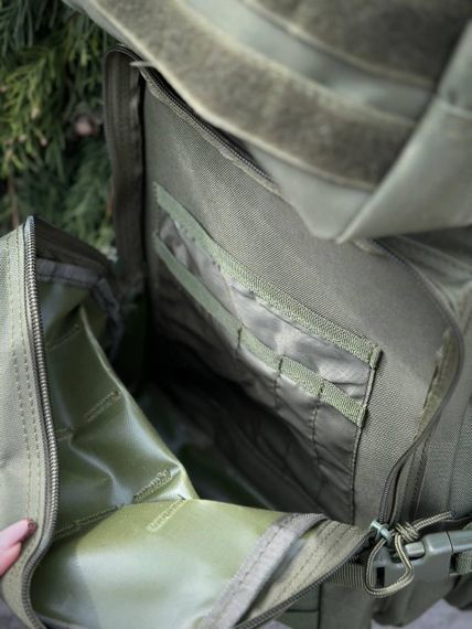 Тактичний рюкзак військовий олива з прапором Сша Olive Usa штурмовий армійський рюкзак 45Л | Зображення 5