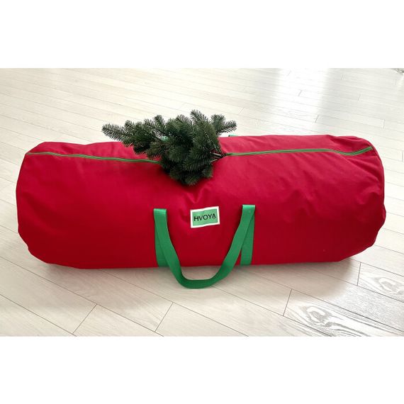 Сумка-чохол для зберігання штучної ялинки заввишки до 2.2 м червона