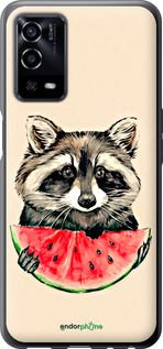 Чохол на Oppo A55 Єнотик з кавуном "4605u-2273-2448"
