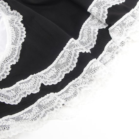 Костюм Горничной Star Night боди, юбка мини с кружевом, обруч, черный-белый, S sexstyle | Зображення 16