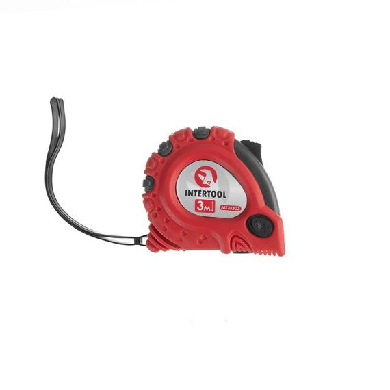 Рулетка з фіксатором 3 м "Супер Магніт" INTERTOOL MT-03031 | Зображення 1