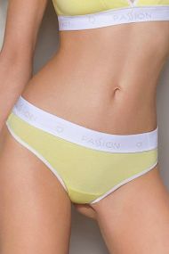 Спортивні бавовняні трусики-стринги Passion PS007 PANTIES, Жовтий, L, L