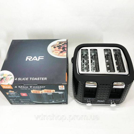 Тостер для хлеба на 4 ломтика RAF, Тостерница для кухни, Тостер 4 слота бытовой дома UW-97 | Зображення 3