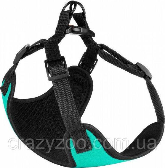 Шлей для собак Barksi Sport неопрен 3D сітка бірюзова A: 20 B: 35-38 см 7413Б/Т | Зображення 1