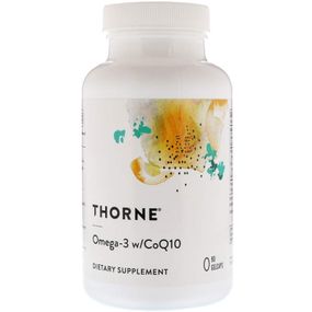 Омега-3 с коэнзимом Q-10 (Omega-3 w/CoQ10), Thorne, 90 капсул