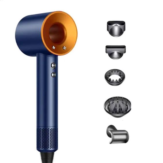 Фен стайлер для волосся 5 в 1 Supersonic Premium 1600 Вт 5 насадок 3 режими швидкості Синій PH770BLG