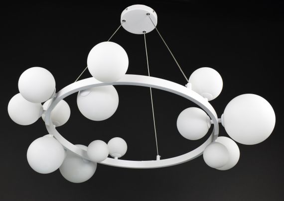 Люстра підвісна на 15 лампочок 27853 Білий 40-130х85х85 см. | Зображення 8