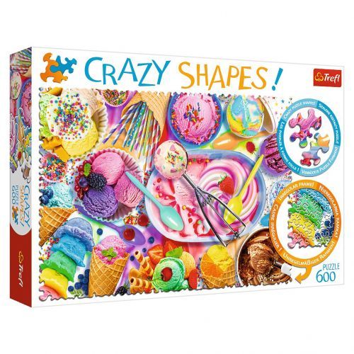 Пазли "Солодке морозиво", 600 елементів 11119 Trefl Crazy Shapes (5900511111194)
