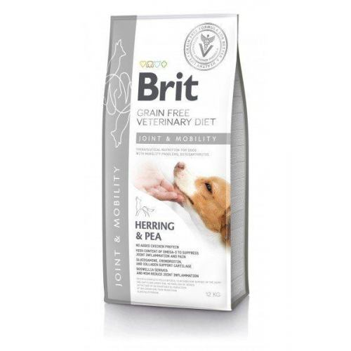 Сухой корм Brit Veterinary Diet для собак поддержка суставов с селедкой, лососем, горохом и гречкой 12 кг