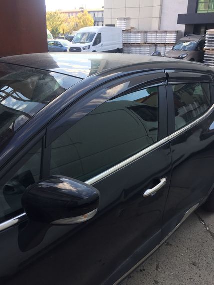 Ветровики (4 шт, Sunplex Sport) для Renault Clio IV 2012-2019 гг | Зображення 3