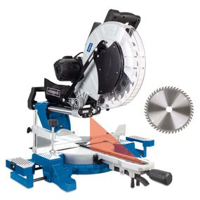 Пила торцовочная с протяжкой Scheppach HM140L (305 мм, 105 мм, 2000 Вт, 20.8 кг)
