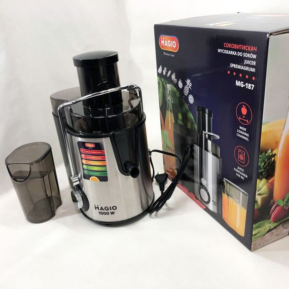 Соковыжималка центробежная MAGIO MG-187, соковыжималка универсальная электро, соковыжималка на стакан | Зображення 8