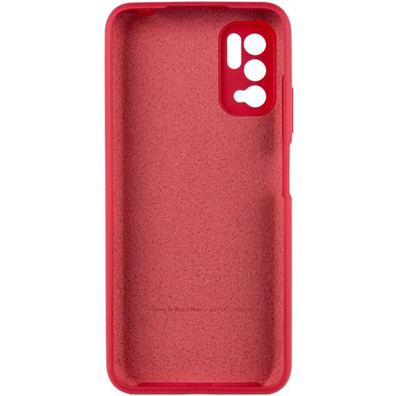 Чехол Silicone Cover Full Camera (AA) для Xiaomi Redmi Note 10 5G / Poco M3 Pro Full camera, Червоний/Rose Red | Зображення 1