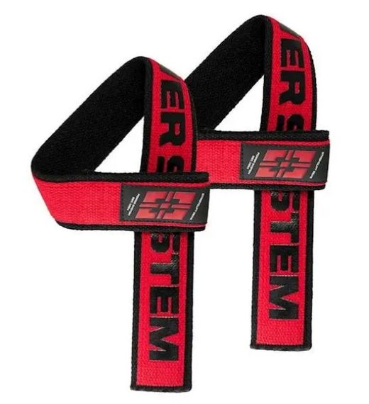 Лямки для тяги Power System PS-3401 Lifting Straps Duplex Black/Red (3401RD-0)